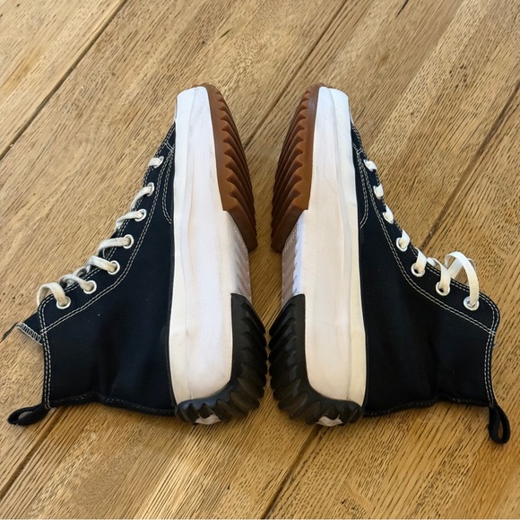 Converse Run Star Hike Hi Womens Sz Mens 6 Wos 7.5 Black White Platform Shoe - Picture 8 of 10